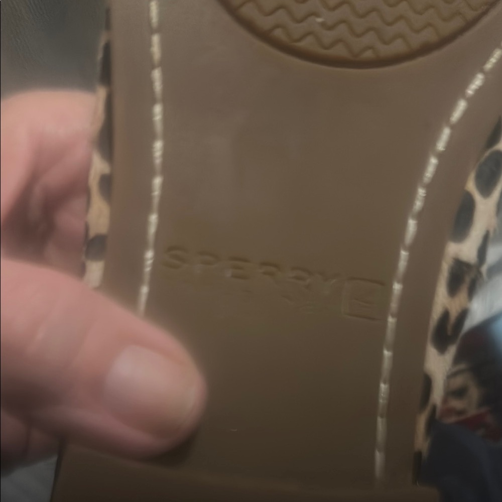 Sperry Leopard Print Slip-On Loafers in Tan and Brown - Picture 5 of 7